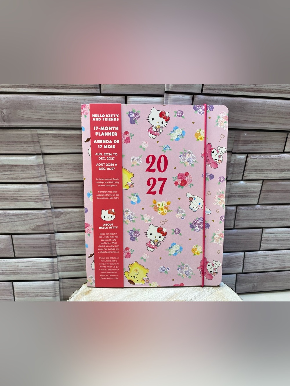 Hello Kitty & Friends ❤️  Monthly 17 months Planner Aug.2026 to Dec.2027 Pink